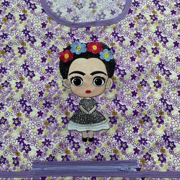 Craft Apron Mexican Artisan Little Frida Embroidered. Mandil Artesanal Mexicano - Picture 3 of 7